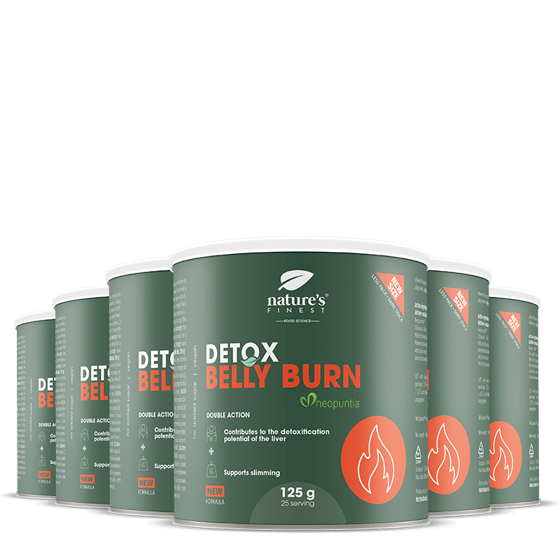 100% Belly Burn + DETOX | 6er Pack | Bio | Bester Abnehmdrink | veganes Gewichtsverlust Produkt | von Nature's Finest